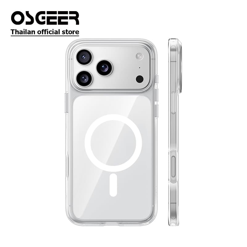 OSGEER สําหรับ iPhone Duo 18 17 air 11/12/13/14/15/16 16e Pro เคสแม่เหล็ก, กันกระแทก, ทนต่อการเหลือง,…