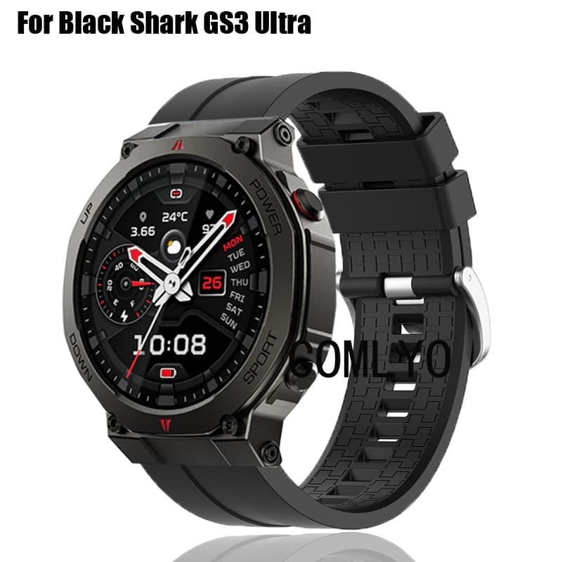 สําหรับ Black Shark GS3 Ultra Smart Watch Strap ผู้ชายผู้หญิงซิลิโคนสายรัดข้อมือนุ่มกีฬากลางแจ้ง Band