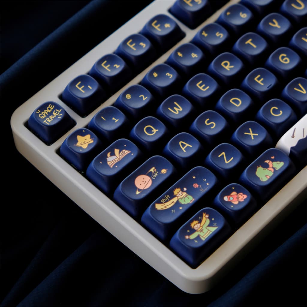Thai MOA Profile ส่วนบุคคล Little Prince Keycaps – 125 ปุ่ม PBT สําหรับคีย์บอร์ดเชิงกล MX Switch