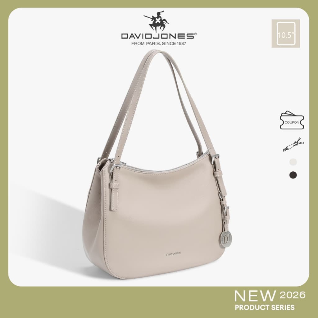 David Jones Paris Livia 2025/2026 ฤดูใบไม้ร่วงฤดูหนาวผู้หญิง Fine Pebble Grain Pu…