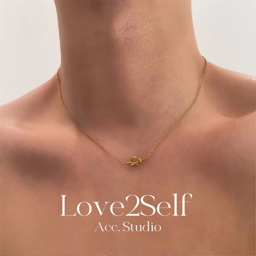 Love2Self X098 จี้สร้อยคอนมินิมอลแบบคล้องเนคไท สแตนเลสมีความทนทาน ไม่ดําและสวยงาม