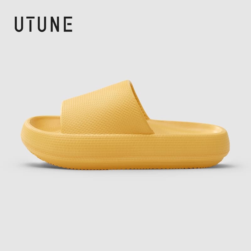 UTUNE รองเท้าแตะแพลตฟอร์ม EVA กันลื่น พื้นหนา 4.5 ซม. ใส่ในบ้าน กลางแจ้ง แฟชั่นฤดูร้อน สําหรับผู้ชายและผู้หญิง