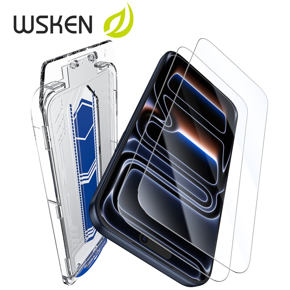 WSKEN 2 ชิ้น ไม่มีขอบสีดํา ฟิล์มกระจก สําหรับ iPhone 17ProMax 16ProMax 18ProMax กระจกนิรภัย ฟิล์มกระจกนิรภัย…