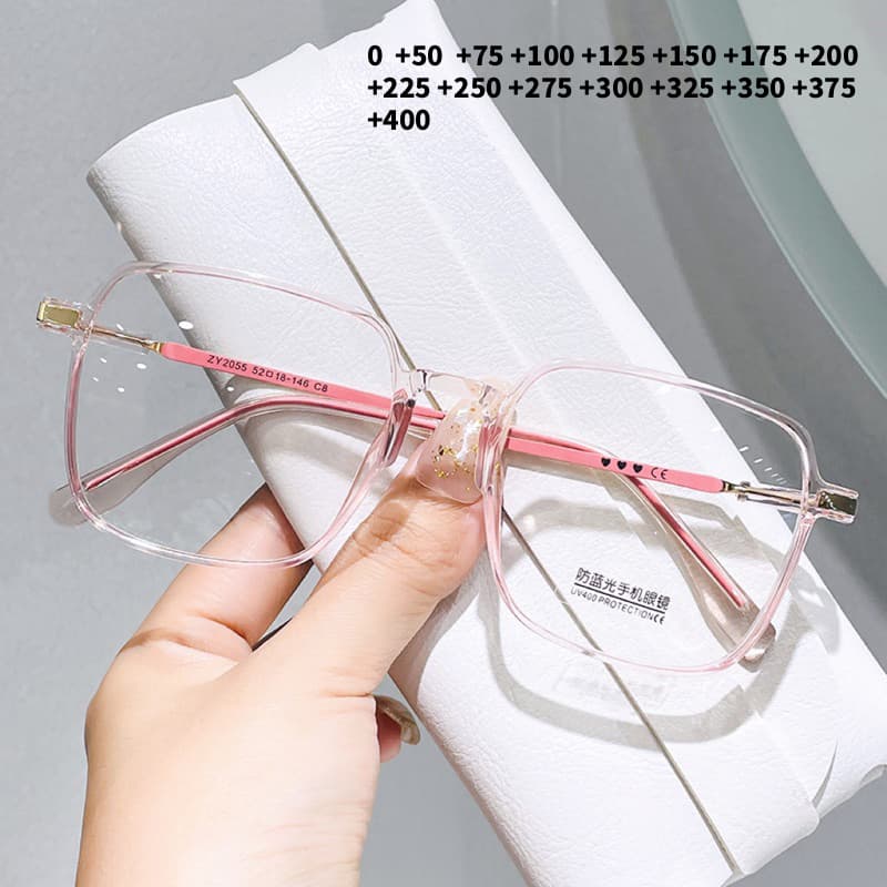 แว่นสายตายาว กรองแสงสีฟ้า +50 ถึง +400 รุ่น 2055 กรองแสงคอมมือถือ