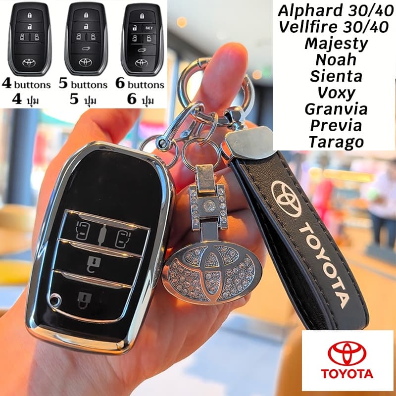 Alphard 30 40 Vellfire 2015-2026 TOYOTA เคสกุญแจรีโมทรถยนต์ Sienta Majesty Noah Voxy Granvia Previa Tarago…