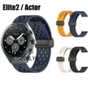 สําหรับ Kieslect Elite2 Actor สายนาฬิกาอัจฉริยะ ปุ่มแม่เหล็กซิลิโคน สายรัดข้อมือแบบสปอร์ตแบบ Soft Band