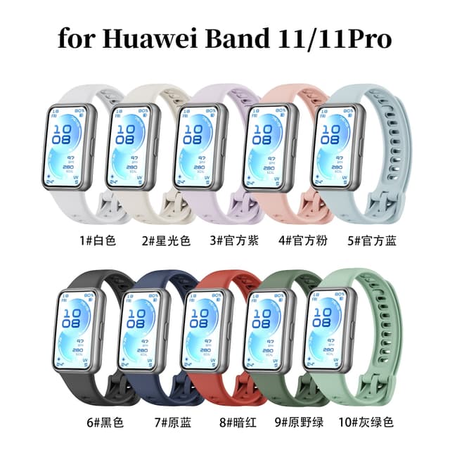 ซิลิโคนนุ่มสายกีฬาสําหรับ Huawei Band 11/11pro สายรัดข้อมือสมาร์ทสร้อยข้อมือสายรัดสําหรับ Huawei Watchband 11