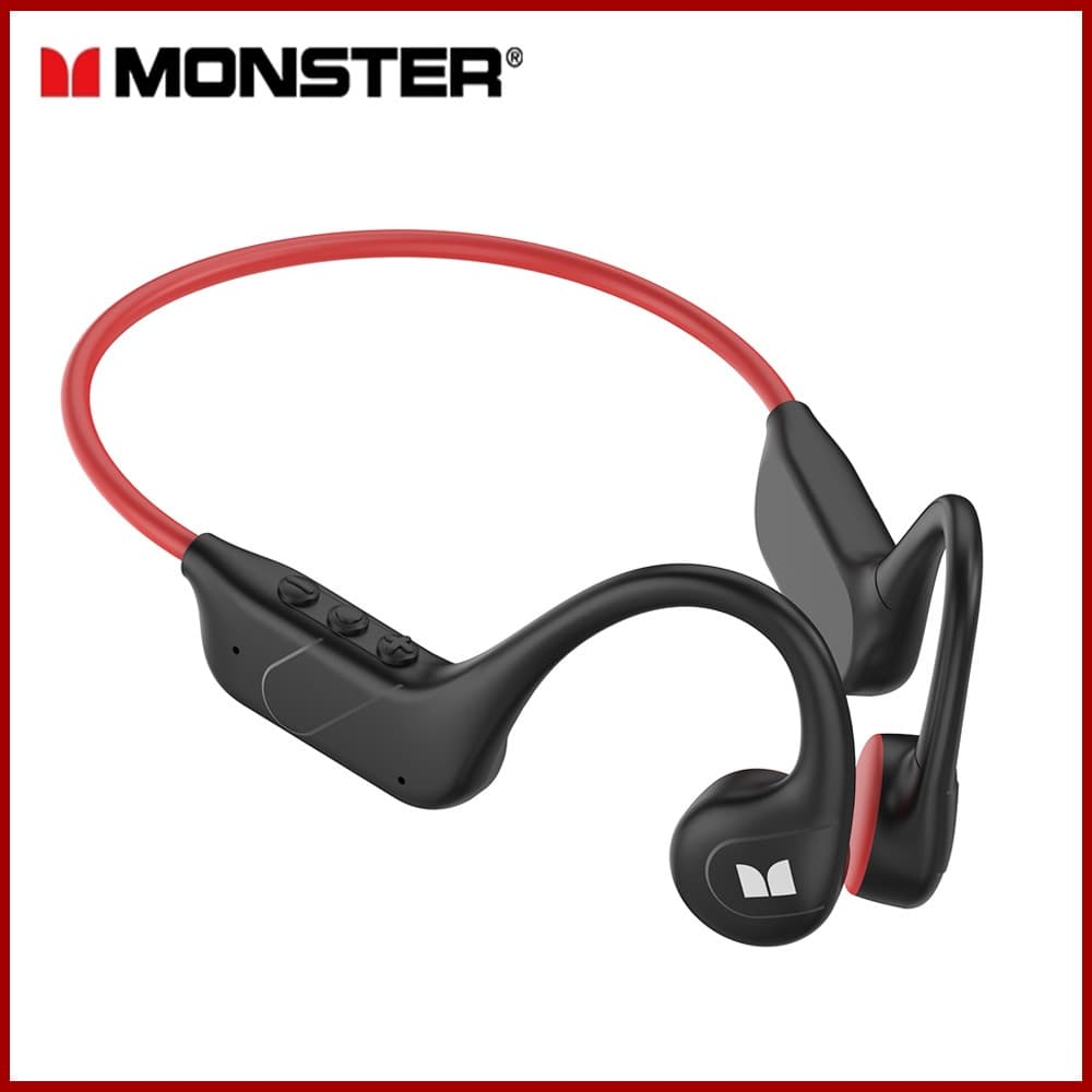Monster XB01 หูฟังแบบ Bone Conduction หูฟังไร้สาย พร้อมบลูทูธ 6.0 IP56 กันน้ํา HD Calls สําหรับเล่นกีฬา