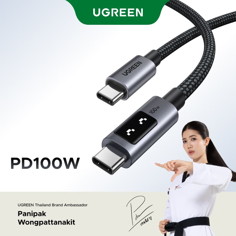 Ugreen Uno 100W Type C สายชาร์จเร็ว E-Marker สําหรับ iPhone 18 Pro Max iPhone Duo iPhone 17 iPhone 16 Pro Max…