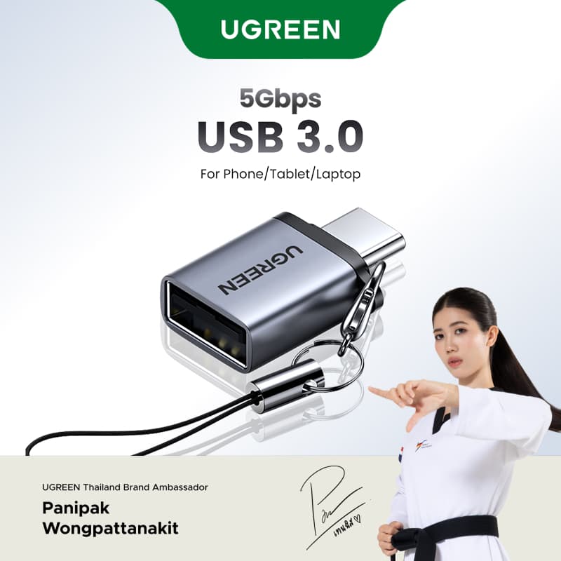 Ugreen อะแดปเตอร์สายเคเบิล Type-C เป็น USB 3.0 OTG สําหรับ Macbook pro Air Samsung S10 S9