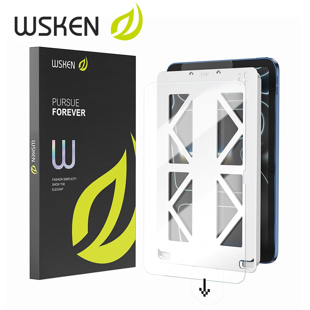 WSKEN ฟิล์มกระจก for iPad Gen 11 A16/10 Pro M4 M56/5/4/3/2/1 M4 M5 Air 6/5 ติดตั้งง่าย HD การป้องกันการตก…