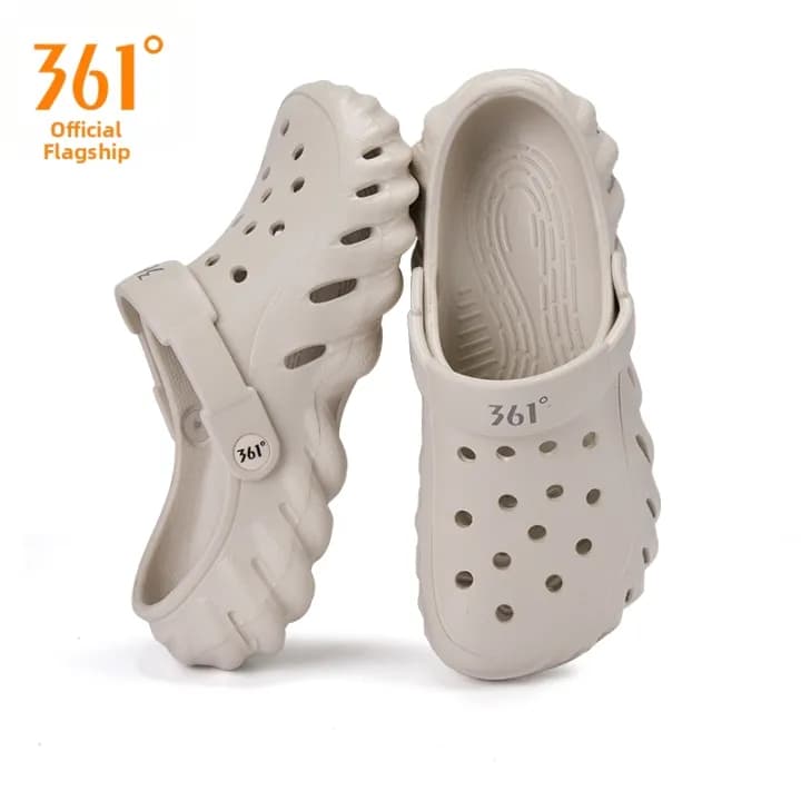 361 Degrees HanJiang Clogs สําหรับผู้ชายรองเท้าแตะสําหรับผู้หญิง EVA ลื่นกันน้ําน้ําหนักเบารองเท้าแตะชายหาดกลา…