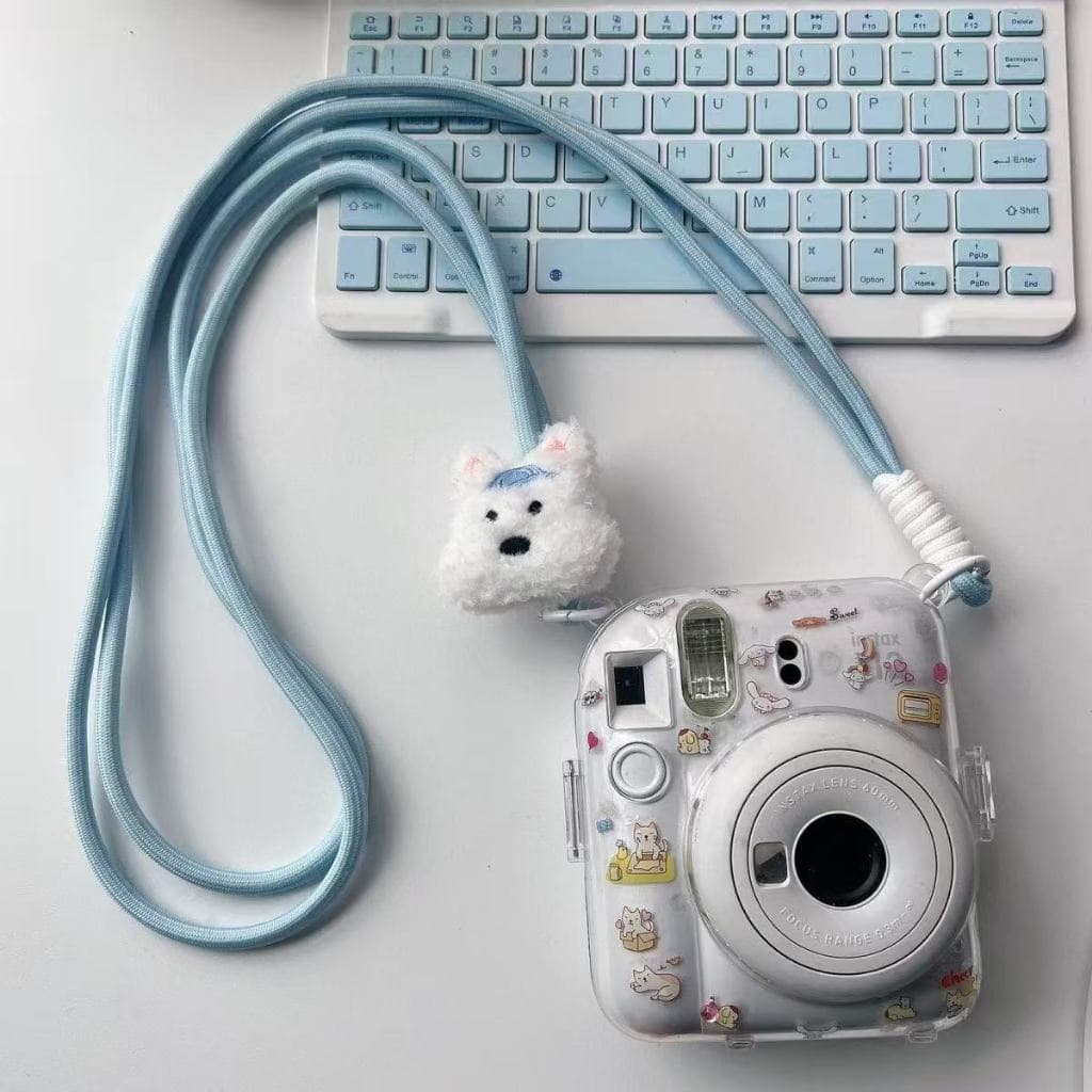 เคสป้องกันกล้อง ฟรีสติ๊กเกอร์สําหรับ Instax มินิ 12 / มินิ 13 / มินิ 11 เปลือกกล้องพร้อมสายรัด