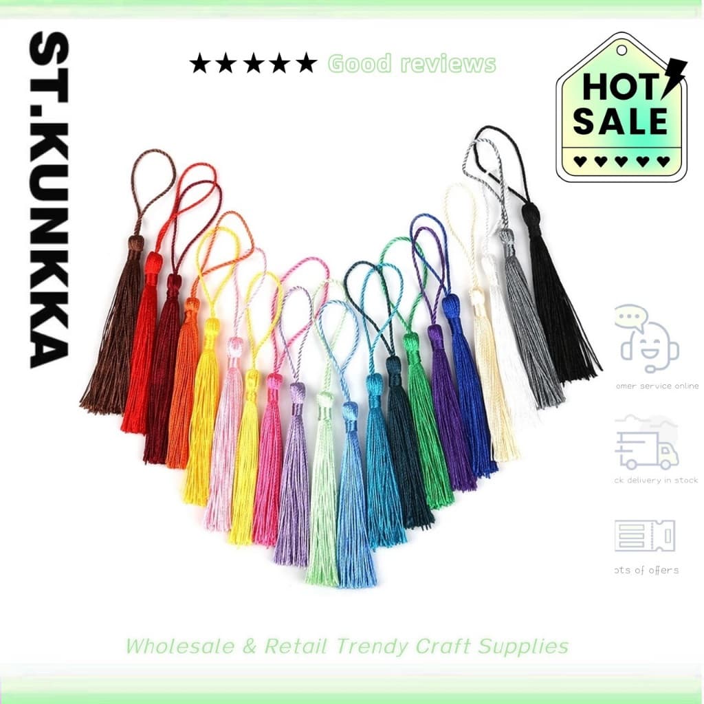 พู่ไหมพรม 10-30ชิ้น 13ซมจี้พู่ พู่หมวกรับปริญญา สีหลากหลาย สําหรับ DIY งานประดับ