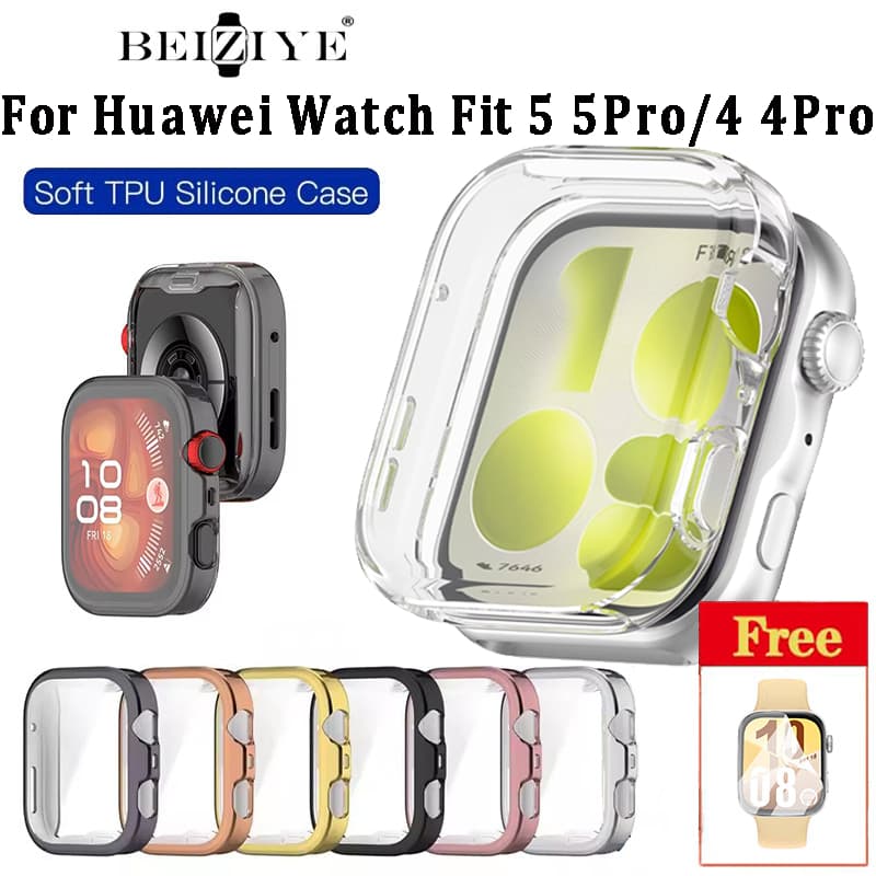 เคสซิลิโคนสําหรับ Huawei Watch Fit 5 Pro TPU เปลือกป้องกันสําหรับ Huawei Watch Fit 4 Pro…