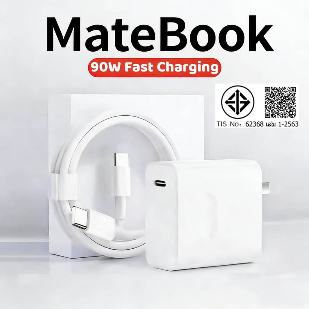 สําหรับ Huawei 90W Super Charger ประเภท C-Type C แล็ปท็อปอะแดปเตอร์แท็บเล็ตสําหรับ Mate 60 50 MateBook D15…