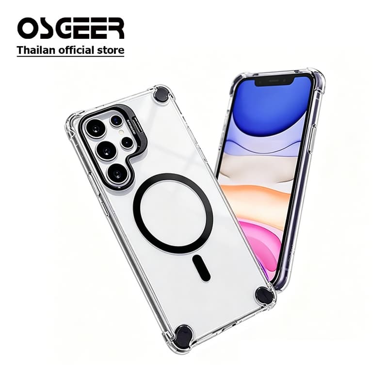 OSGEER เคสแม่เหล็กสําหรับ Samsung Galaxy S26 S25 S24 Ultra กันน้ํา [ขาตั้งที่มองไม่เห็น] 180°…