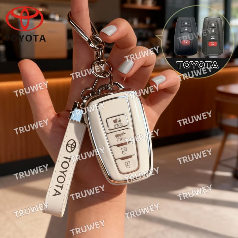 สําหรับ Toyota Prius Camry Corolla C-HR RAV4 Prado Toyota Key Cover Toyota พวงกุญแจผู้ถือรถอุปกรณ์เสริม รูปที่ 1