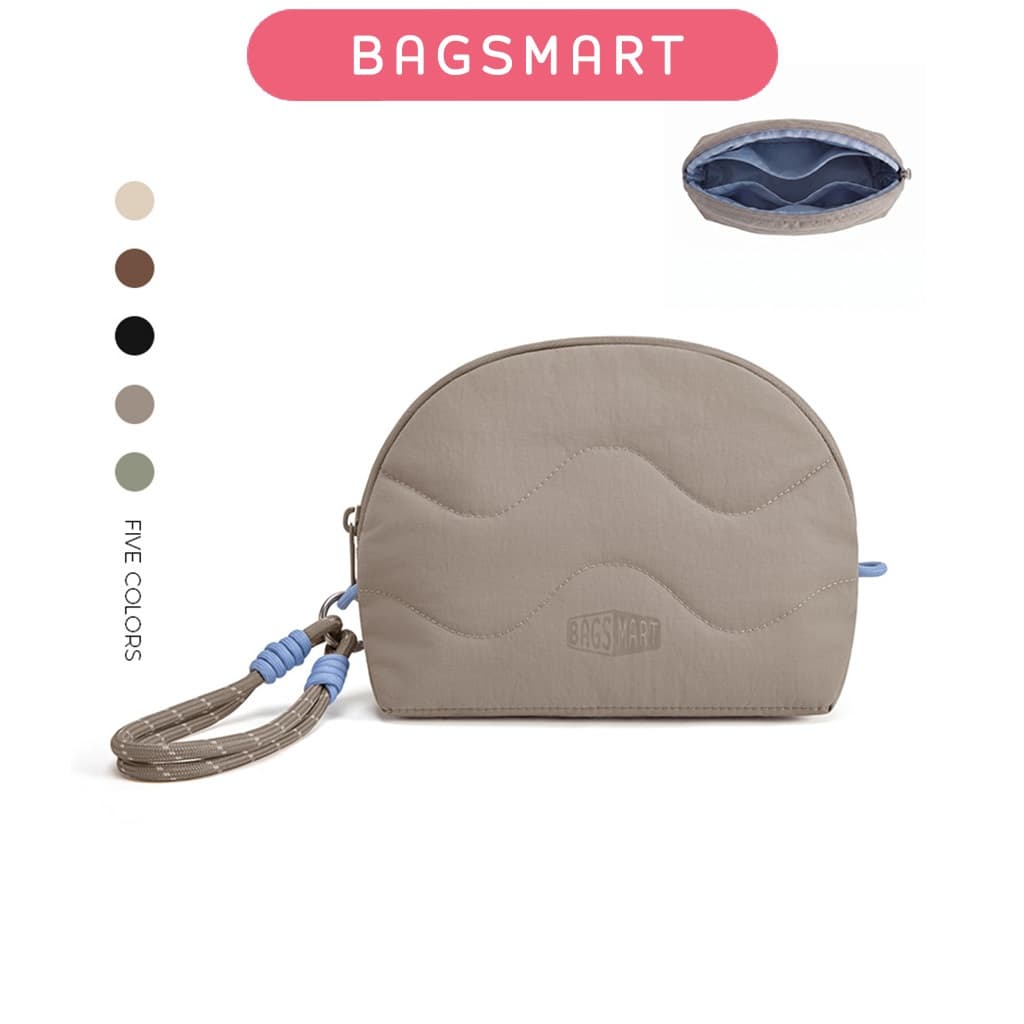 BAGSMART SOUND กระเป๋าสตางค์ผู้หญิง Wristlet Pouch กระเป๋าใบเล็ก กันน้ํา ช่องเก็บของเยอะ กระเป๋าเครื่องสําอาง…