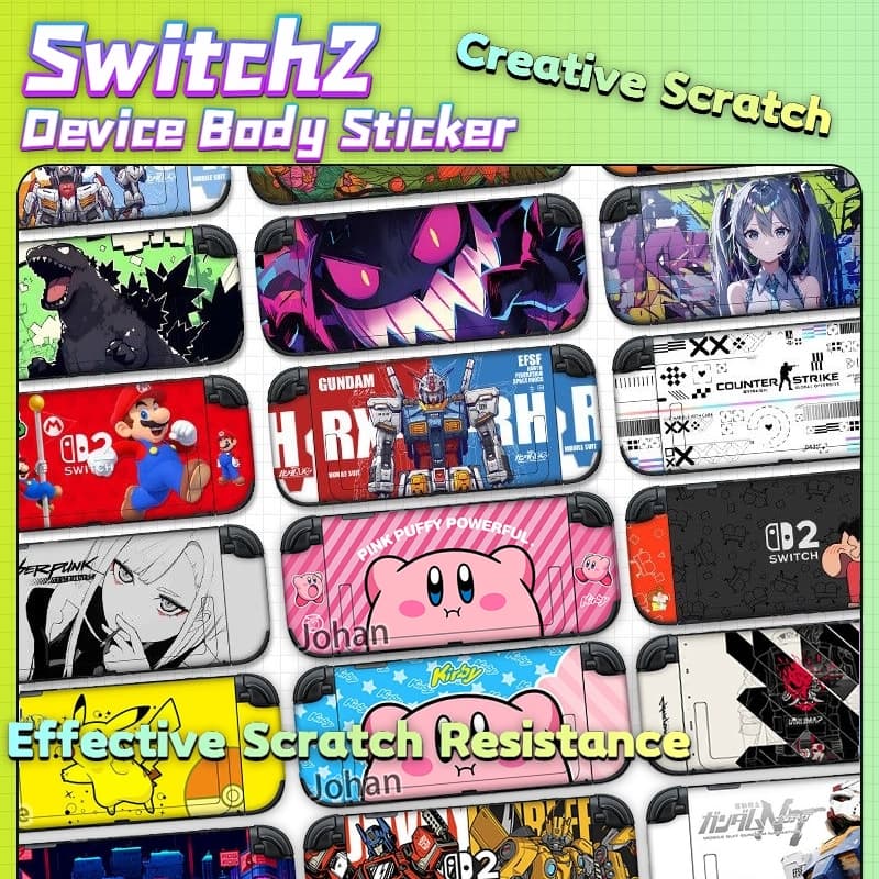 ชุดสติกเกอร์ป้องกันสําหรับ Nintendo Switch 2 2025 รุ่น, ผิวรูปลอกไวนิลที่กําหนดเองสําหรับ SWITCH OLED Console…
