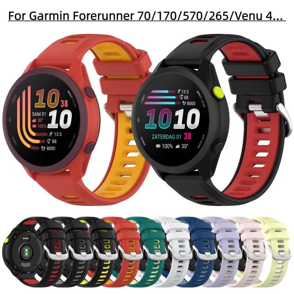 สายรัดซิลิโคนสําหรับผู้เบิกทาง Garmin 70/170/570/265/255/745/245/165/168 สําหรับ Garmin vivoactive 5/4/3/Venu…