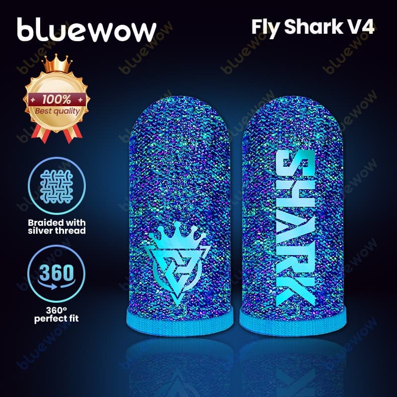 การออกแบบส่องสว่างปลอกนิ้วสําหรับเล่นเกม BlueWow, ถุงมือนิ้วหัวแม่มือหน้าจอสัมผัสระบายอากาศป้องกันเหงื่อสําหรั…