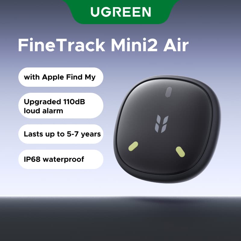 UGREEN Fine Track Mini 2 แท็กสมาร์ทสมาร์ท Locator Anti Lost Finder Locator IP68 สําหรับ iPhone 18 Pro Max…