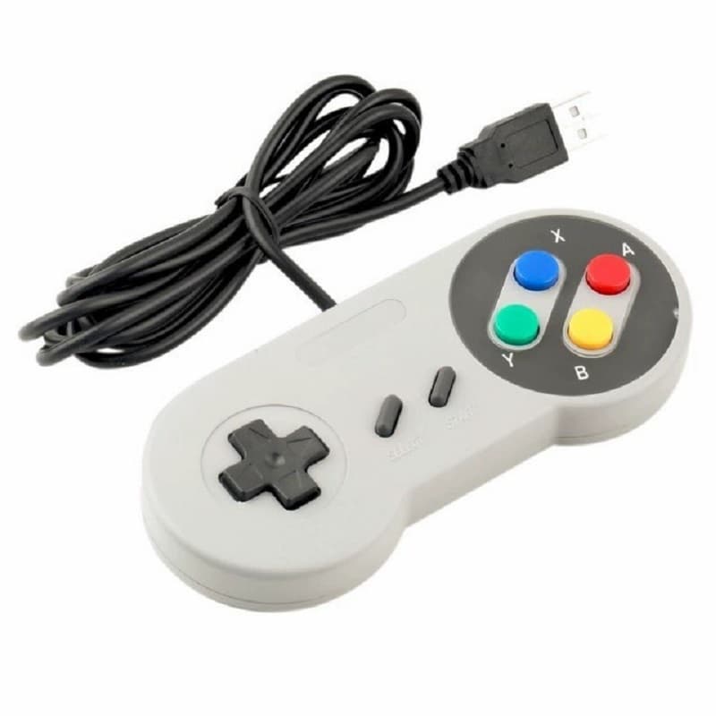คลาสสิก Retro Super USB Controller Gamepad จอยสติ๊ก สําหรับ Nintendo SNES รองรับ Windows PC MAC