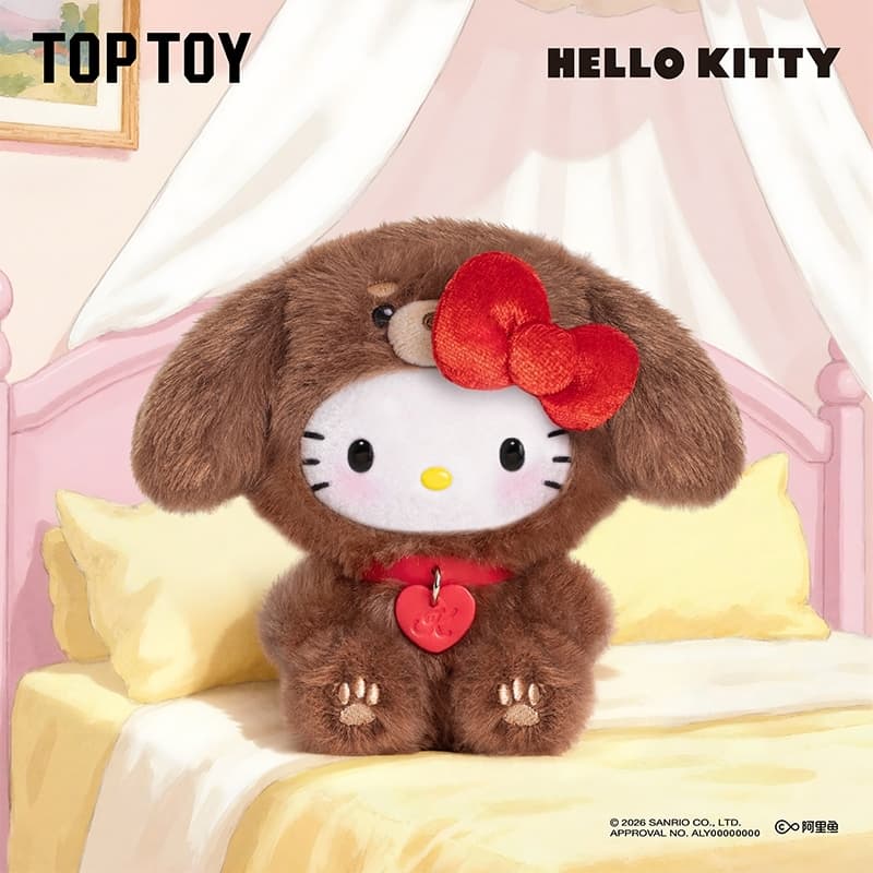 TOPTOY x Hello Kitty Puppy Party Series Plush Pendant Blind Box ฟิกเกอร์ของสะสม ฟิกเกอร์ของเล่น…