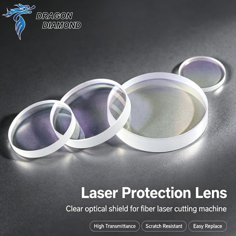 Dragon Diamond เลนส์เลเซอร์ป้องกันแสงอาทิตย์ Protective Lens Dia.18-37 Windows Quartz Fused Silica…