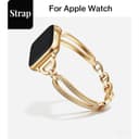 สุภาพสตรี ins สไตล์เพชร Horseshoe Buckle Hollow Breathable สร้อยข้อมือโลหะเหมาะสําหรับ Apple Watch S12 S11…