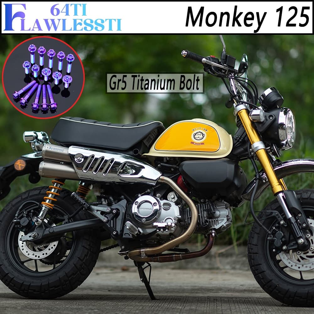 FLAWLESSTI Gr5 Titanium Bolt เครื่องยนต์ Magneto ฝาครอบคลัทช์เครื่องยนต์น้ํามันด้านหน้าด้านหลังเพลาชุด…