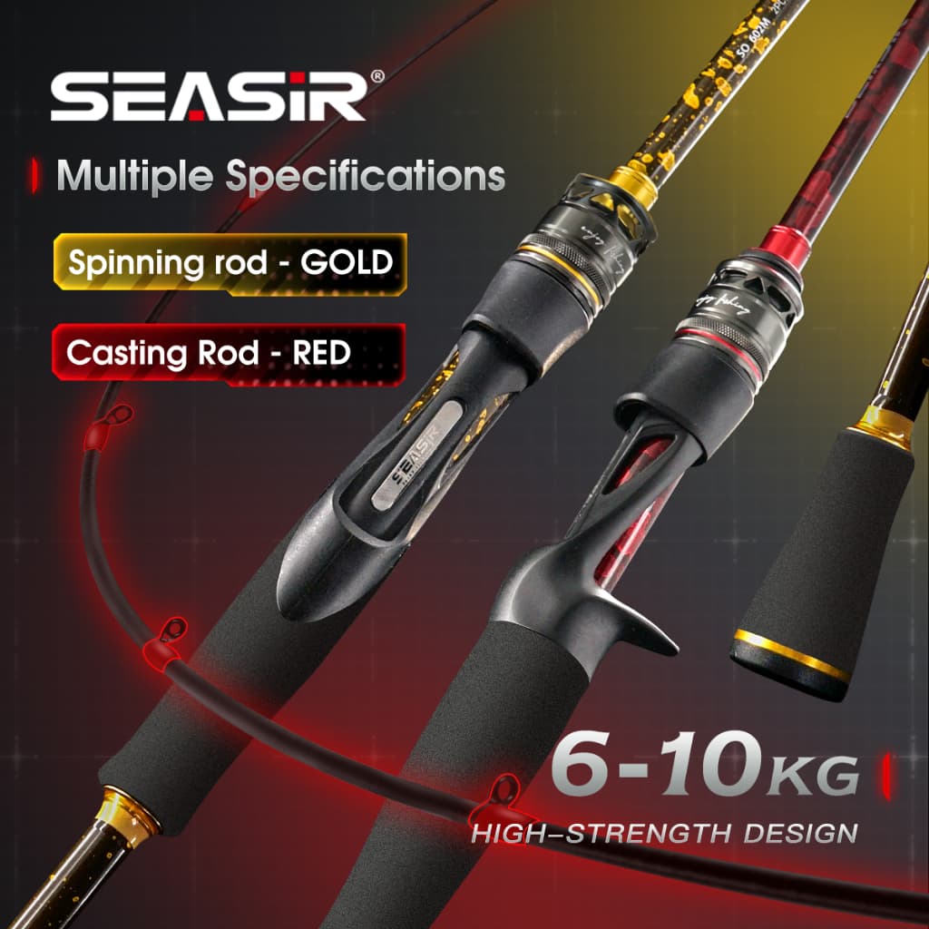 คันเบ็ด SEASIR รุ่น SYNCO รองรับน้ําหนักปลา 6-10 กก. ความยาว 6-8 ฟุต (1.83-2.43 เมตร)…