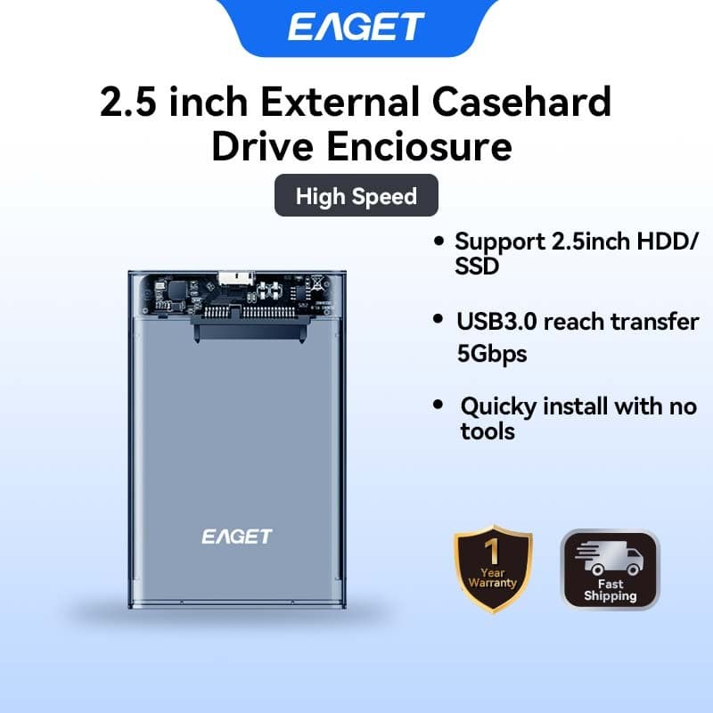 EAGET E15 กล่องใส่ฮาร์ดไดรฟ์ภายนอก 2.5 นิ้ว USB 3.0 5Gbps