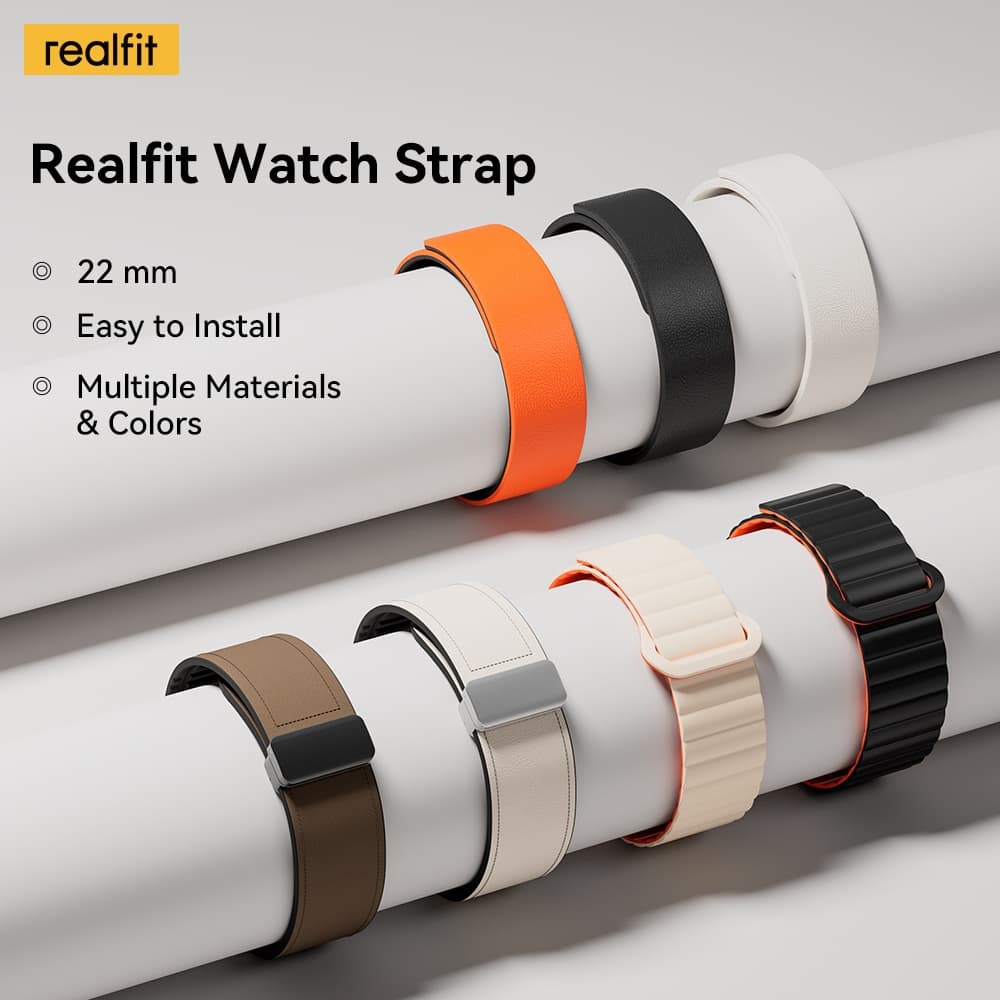สายรัดสมาร์ทวอทช์ซิลิโคนระดับพรีเมียม Realfit นุ่มเป็นพิเศษ กันเหงื่อ สบาย ทนทาน