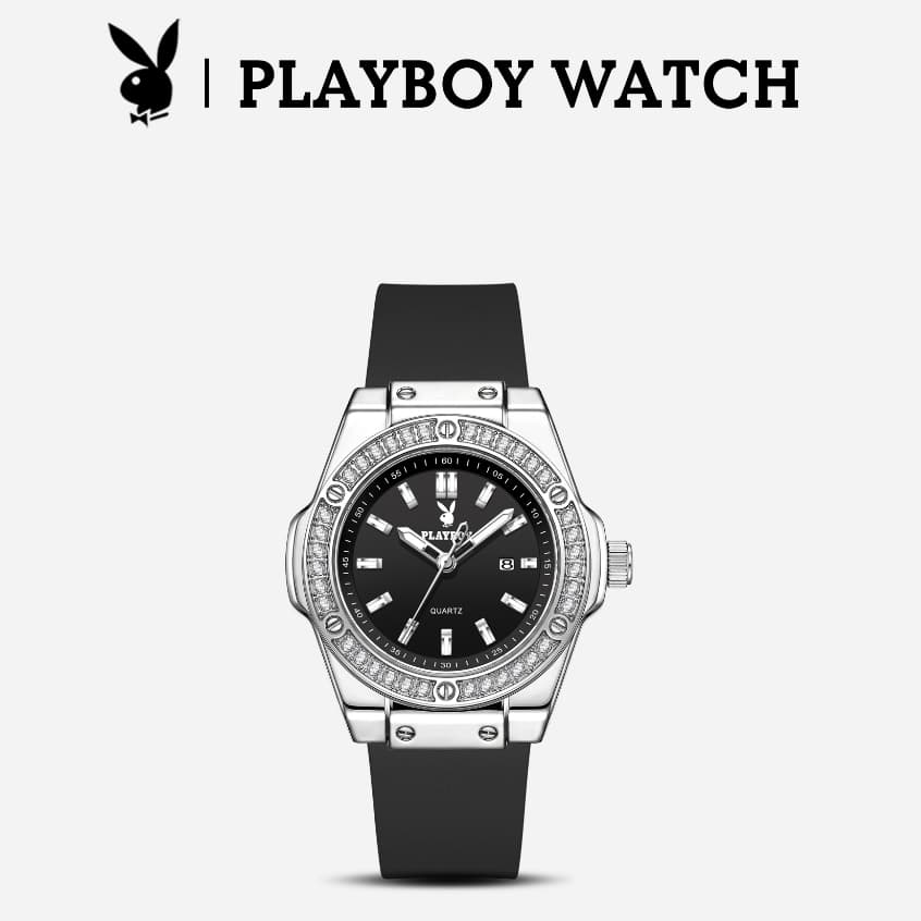 PLAYBOY นาฬิกา ข้อมือ ผู้หญิง แฟชั่น watch 100% นาฬิกาข้อมือกันน้ําได้ หญิง ควอตซ์ เทปกาว ความเรียบง่าย 3147