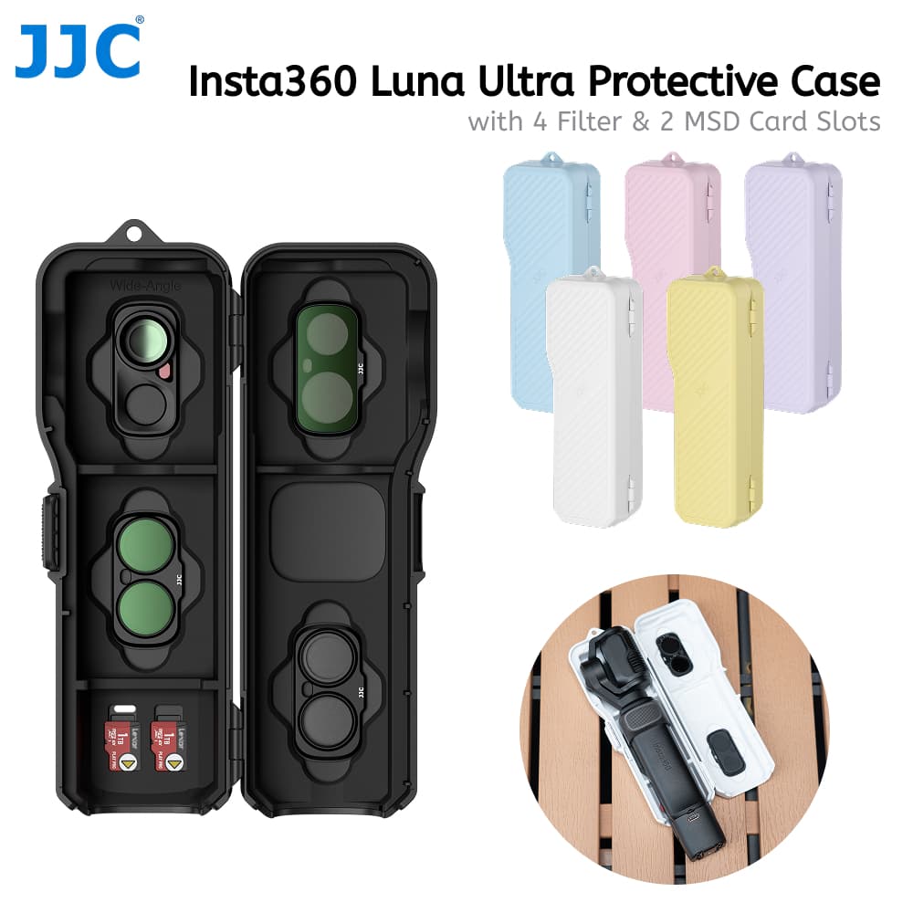 JJC เคสป้องกันสําหรับ Insta360 Luna Ultra กล้องกิมบอลและที่จับ,การออกแบบด้านล่างกลวง ABS…