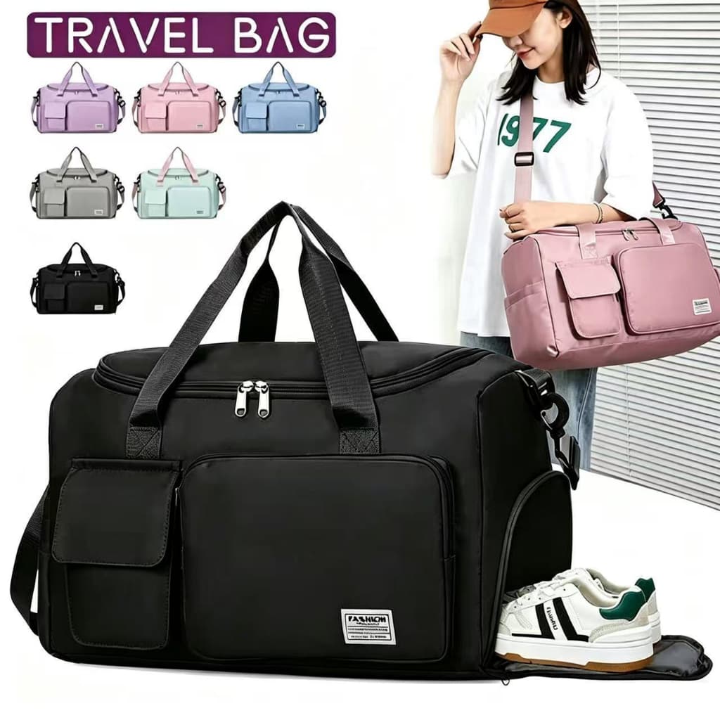 กระเป๋าขนาดใหญ่สําหรับเดินทาง กันน้ํา แฟชั่น กระเป๋าเดินทางกีฬา Traveling Bag