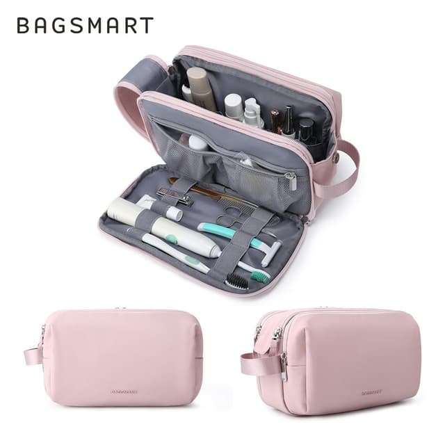 BAGSMART กระเป๋าใส่อุปกรณ์อาบน้ํา กระเป๋าแต่งหน้าเครื่องสําอาง กันน้ํา Dopp Kit Unisex Travel Organizer…