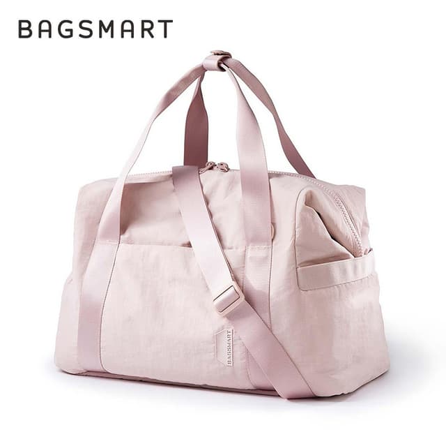 BAGSMART ความจุขนาดใหญ่ Duffel กระเป๋าน้ําหนักเบากีฬากระเป๋ายิมพกพาสุดสัปดาห์ข้ามคืนกระเป๋าเดินทาง Tote Bag