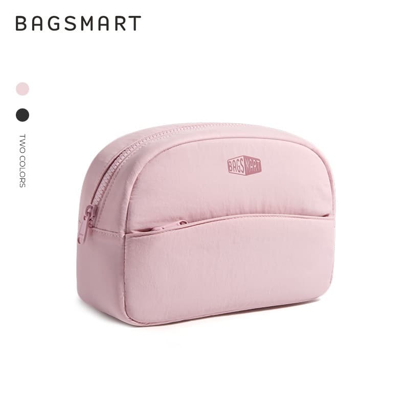 BAGSMART กระเป๋าแต่งหน้า กระเป๋าเดินทาง กระเป๋าแต่งหน้าน่ารัก เครื่องสําอางความจุขนาดใหญ่สําหรับผู้หญิง…