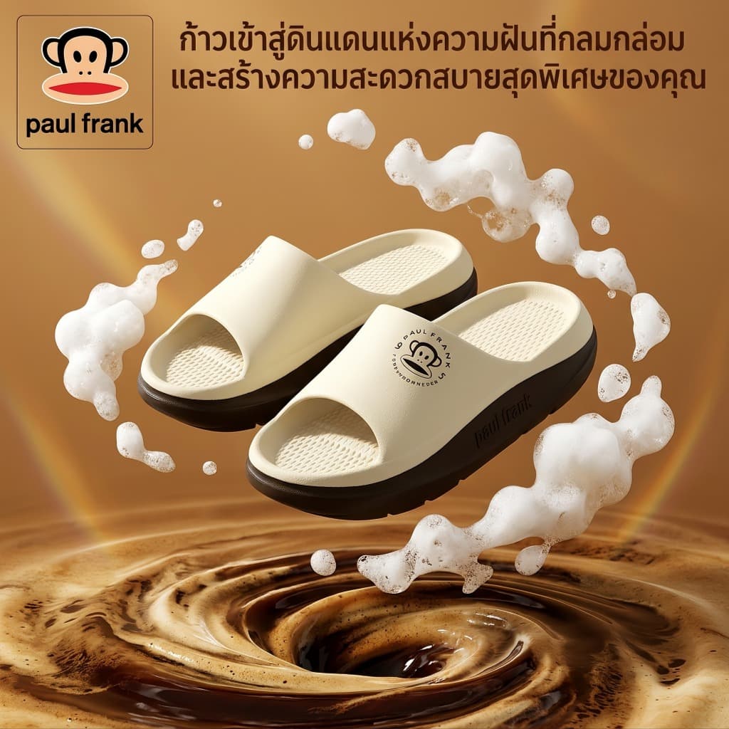 Paul Frank Paul Frank รองเท้าแตะลําลองดีไซน์ชิ้นเดียวคู่รองเท้าแตะทุกวัน