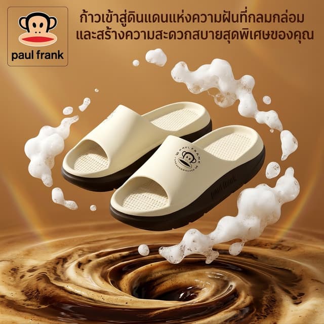 Paul Frank Paul Frank รองเท้าแตะลําลองดีไซน์ชิ้นเดียวคู่รองเท้าแตะทุกวัน