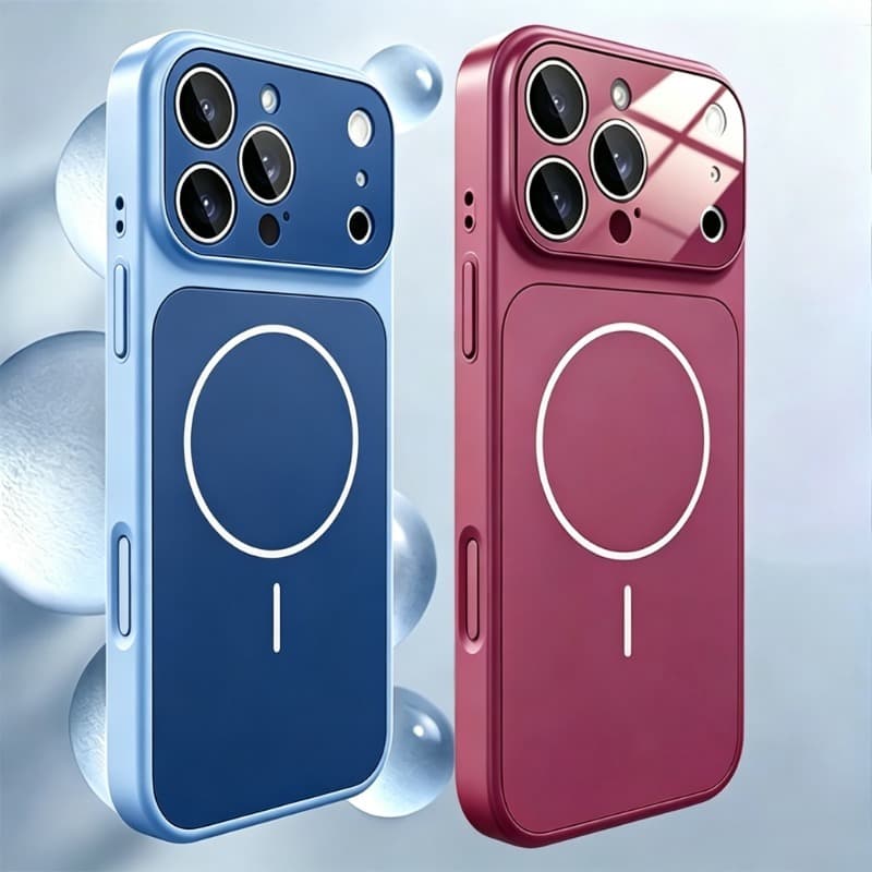 Frosted Glass Matteเคสโทรศัพท์แม่เหล็กสําหรับiPhone 17 16 15 14 13 Pro Max 18 Pro…