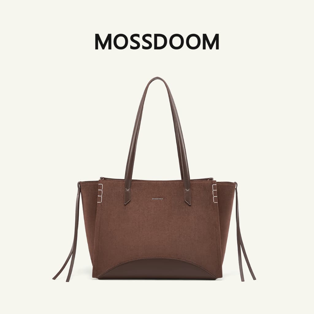 MOSSDOOM Aureva Bag กระเป๋าทรง Tote สําหรับผู้หญิง ดีไซน์เชือกรูด ความจุขนาดใหญ่ สไตล์เรียบหรู ดูดีและทันสมัย