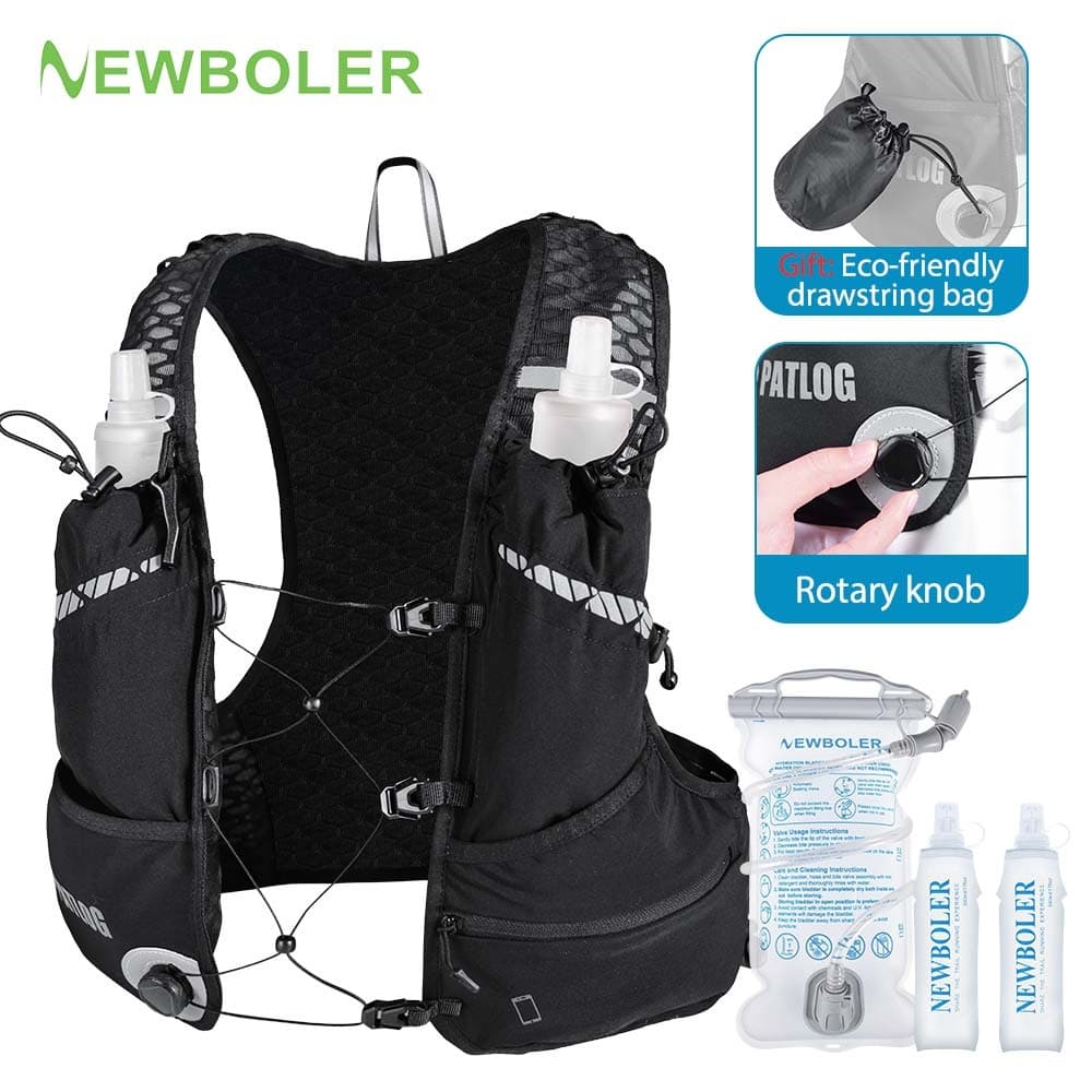 Newboler 8L กลางแจ้ง Trail Running Vest Hydration กระเป๋าเป้สะพายหลัง Trekking Poles ผู้ถือน้ําหนักเบา…