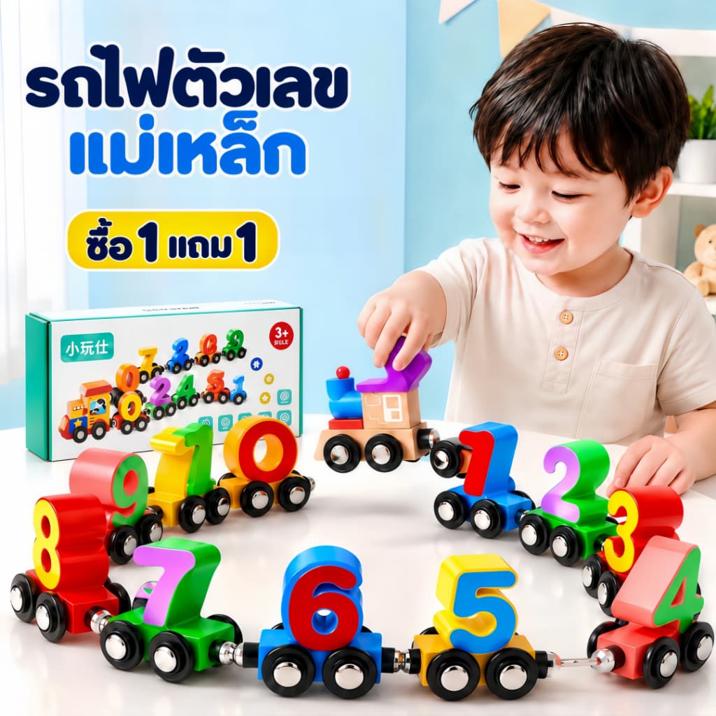 หมายเลขรถไฟแม่เหล็กหมายเลขรถไฟบินต้นการศึกษาจํานวนรถไฟของเล่นไม้เด็กประสานงานทางปัญญา1-3ปี