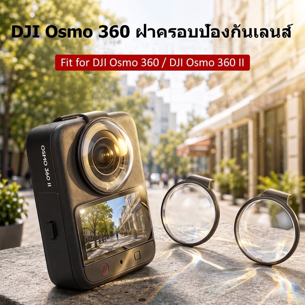 เลนส์ป้องกัน สําหรับ Dji Osmo 360 II Lens Guard เลนส์การ์ด PC Dji Osmo 360 Lens Protector ตัวป้องกันเลนส์