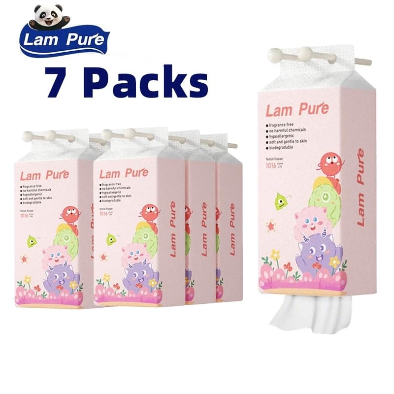 LamPure กระดาษวาดน่ารักแขวนกระดาษวาด 1016 แผ่น 4 ชั้น กระดาษทิชชูเยื่อไม้ GB/T20808
