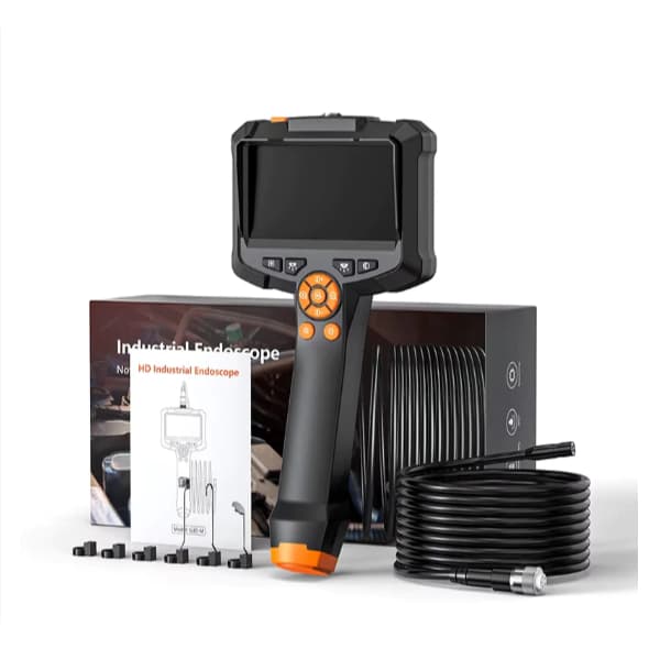 กล้องส่องท่ออุตสาหกรรม หน้าจอ4.3นิ้ว เลนส์คู่ HD1080P กันน้ําIP67 มีไฟLED สําหรับตรวจเครื่องยนต์รถยนต์…